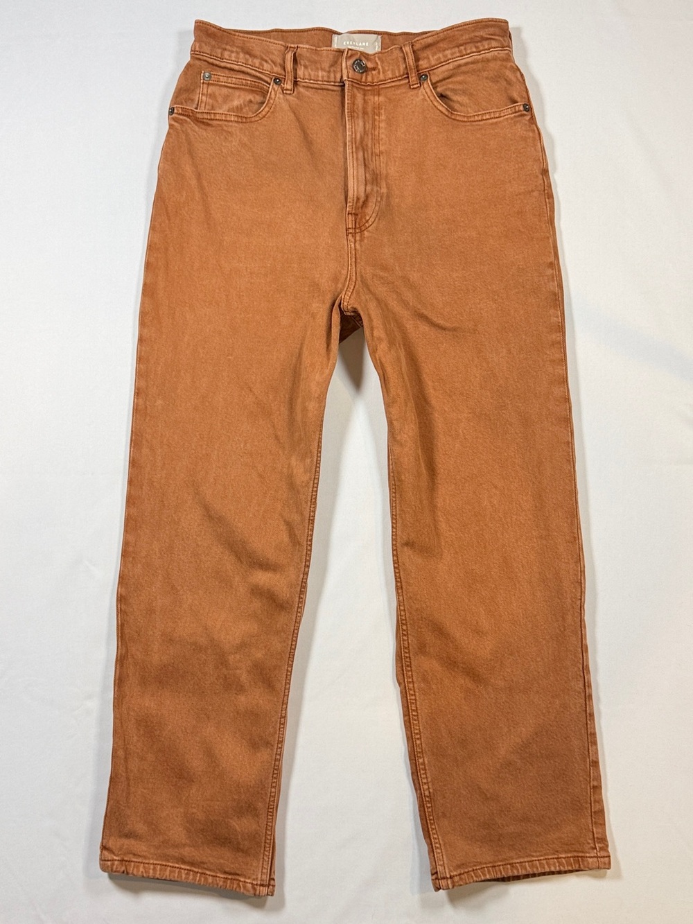 Everlane The Way-High Jean Organic Cotton Warm Brown Tan Size 30 Regular